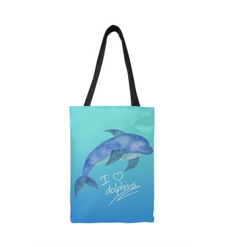 Сумка-шоппер Love dolphins