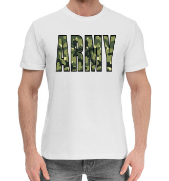 Мужская Хлопковая футболка Армия, надпись ARMY