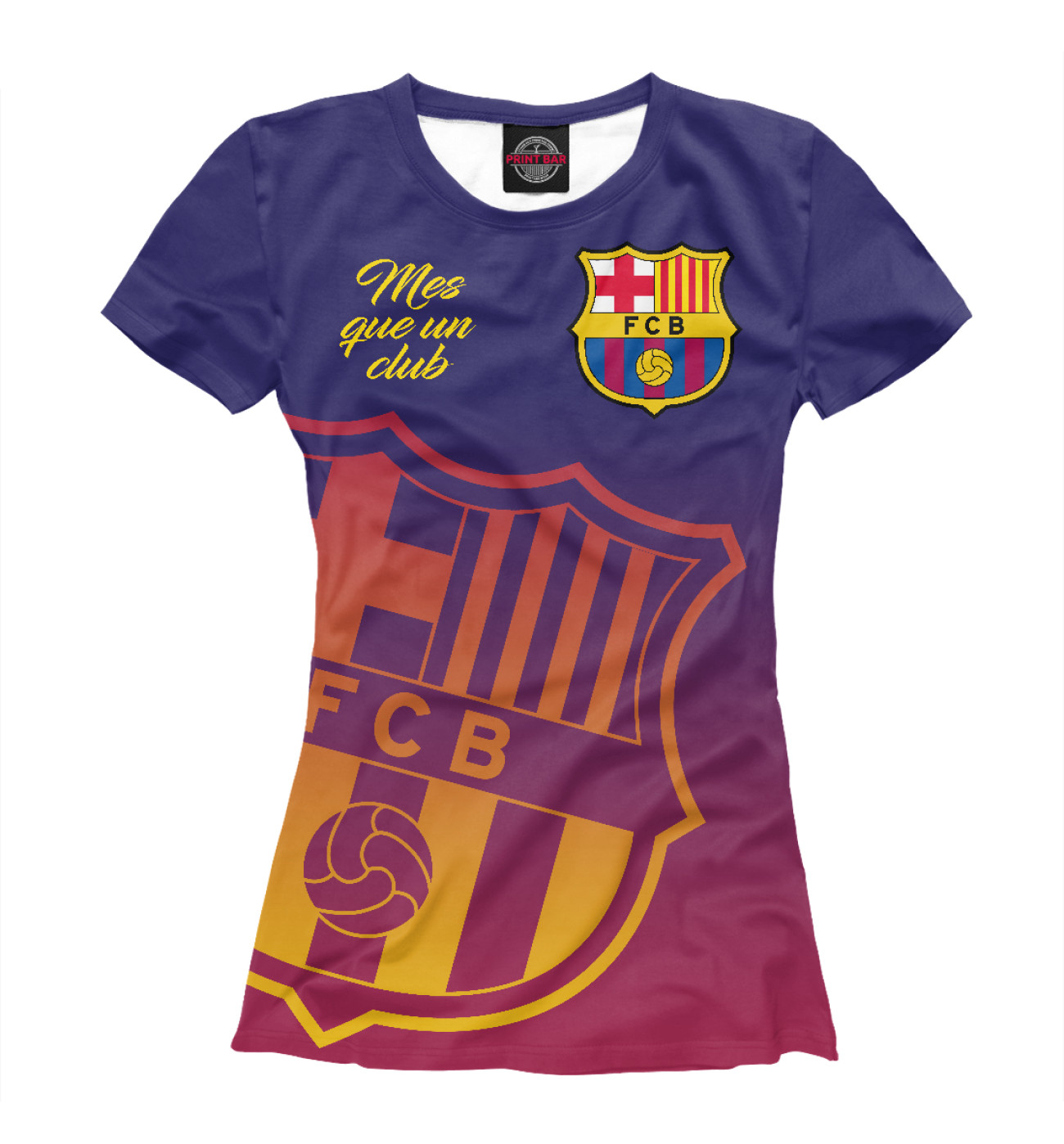 Женская Футболка Барселона, артикул: BAR-927159-fut-1