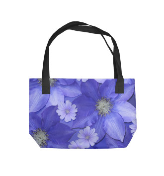 Пляжная сумка Синие цветы