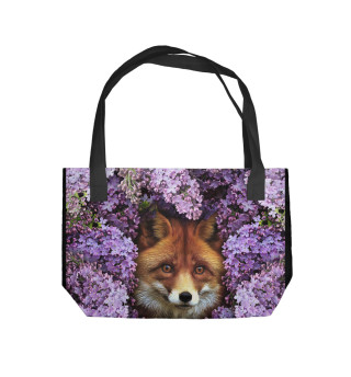 Пляжная сумка Лиса в цветах