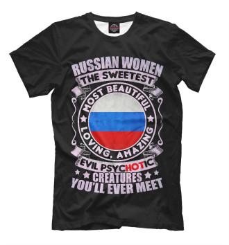 Мужская Футболка Russian Woman
