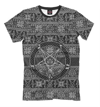 Мужская футболка Свитер сатаниста
