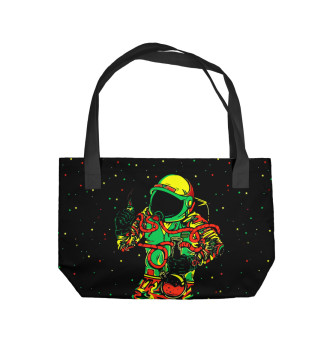 Пляжная сумка Космонавт с кальяном