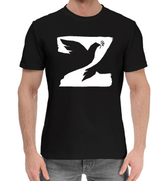 Мужская Хлопковая футболка Буква Z в форме голубя