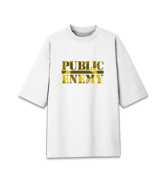 Мужская Хлопковая футболка оверсайз Public Enemy
