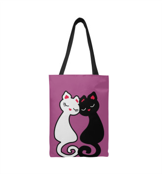 Сумка-шоппер Кот и Кошка: любовь