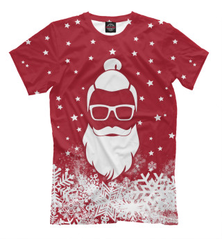 Мужская футболка Дед Мороз хипстер