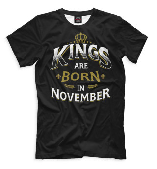 Мужская футболка Короли рождаются в ноябре