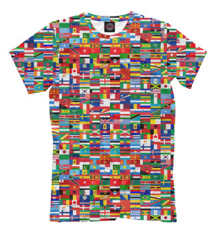 Мужская футболка Флаги мира