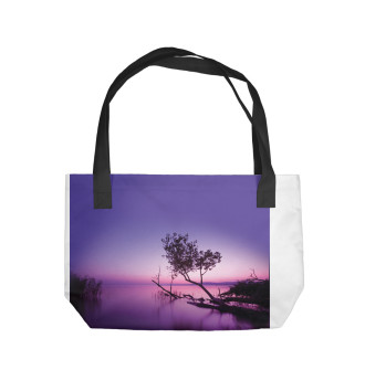 Пляжная сумка Дерево на озере