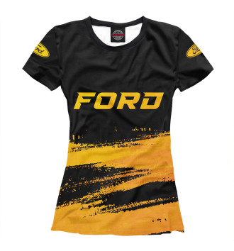 Женская Футболка Ford Gold Gradient