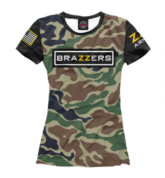 Женская Футболка Brazzers Army