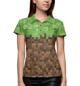 Женское Поло Minecraft Текстура