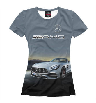Женская Футболка Mercedes V8 Biturbo AMG