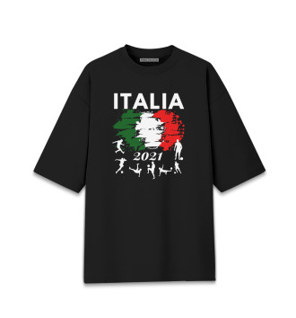 Женская Хлопковая футболка оверсайз Italia 2021
