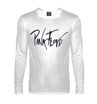 Мужской Лонгслив Pink Floyd: Пинк Флойд надпись на белом
