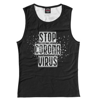 Майка для девочек Stop coronavirus