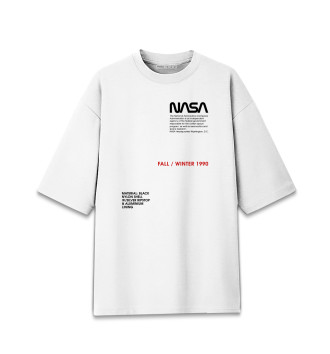 Мужская Хлопковая футболка оверсайз Nasa