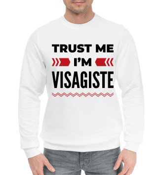 Мужской Хлопковый свитшот Trust me - I'm Visagiste