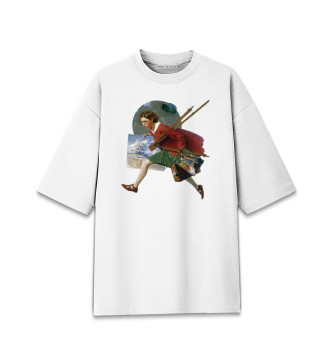 Женская Хлопковая футболка оверсайз Муки творчества