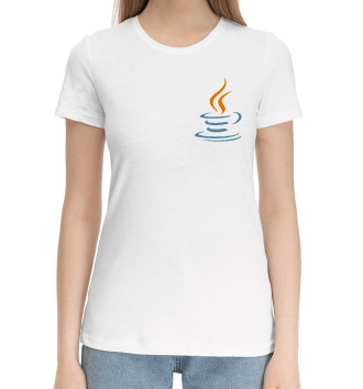 Женская Хлопковая футболка Java Logo