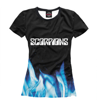 Женская Футболка Scorpions Blue Fire
