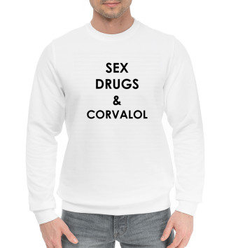 Мужской Хлопковый свитшот Sex drugs