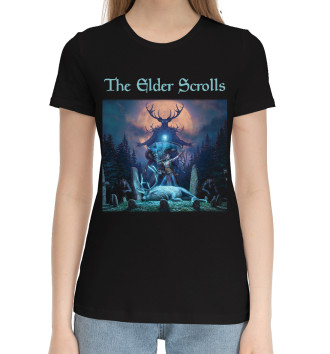 Женская Хлопковая футболка The elder scrolls