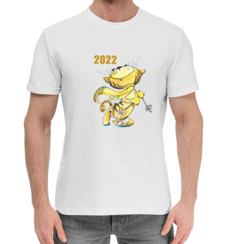Мужская Хлопковая футболка Символ года 2022