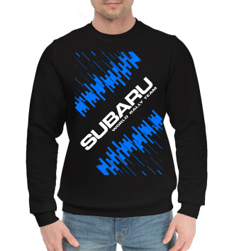 Мужской Хлопковый свитшот Subaru Racing - Глитч