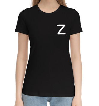 Женская Хлопковая футболка Z - ЗА ПОБЕДУ
