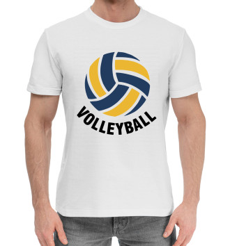 Мужская Хлопковая футболка Волейбол