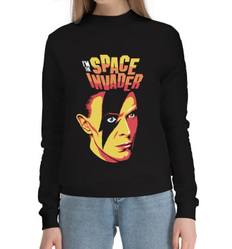 Женский Хлопковый свитшот David Bowie Space Invader