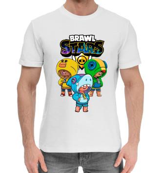 Мужская Хлопковая футболка Brawl Stars Leon Trio