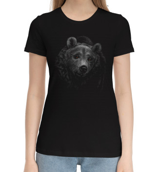 Женская Хлопковая футболка Медведи