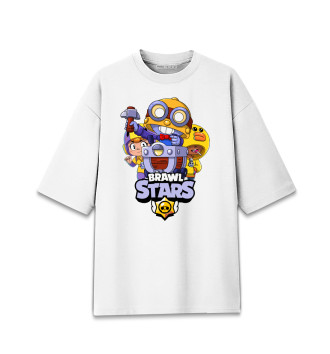 Женская Хлопковая футболка оверсайз Brawl Stars, Carl