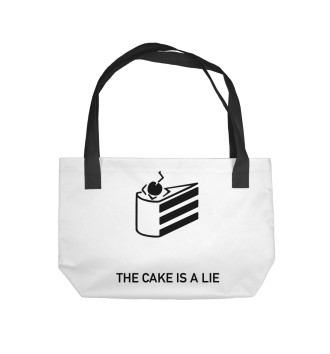 Пляжная сумка Торт - это ложь