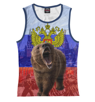 Майка для девочек Русский медведь