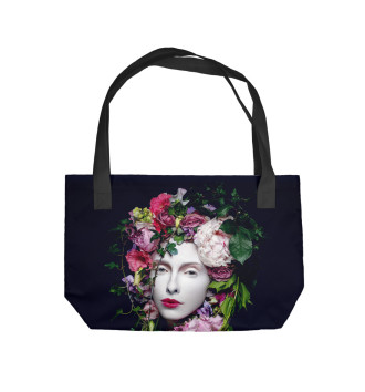 Пляжная сумка Девушка в цветах
