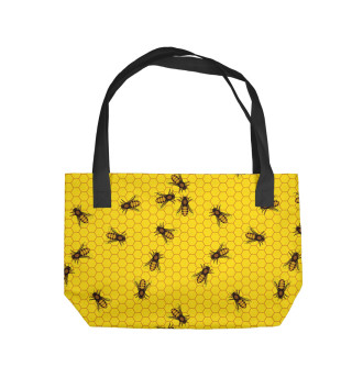 Пляжная сумка Пчелы в сотах