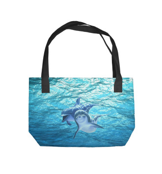 Пляжная сумка Два дельфина