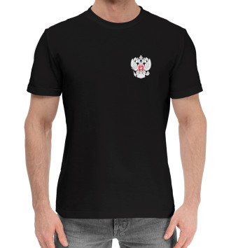 Мужская Хлопковая футболка Камуфляж с гербом