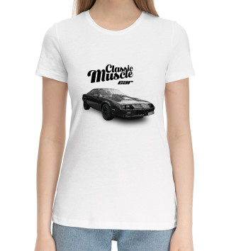 Женская Хлопковая футболка Classic muscle car