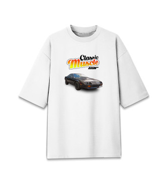 Женская Хлопковая футболка оверсайз Classic muscle car chevrolet camaro