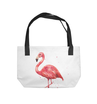 Пляжная сумка Розовый фламинго