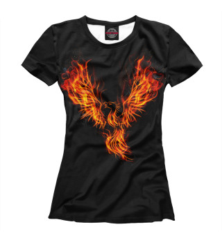 Женская футболка Огненный феникс