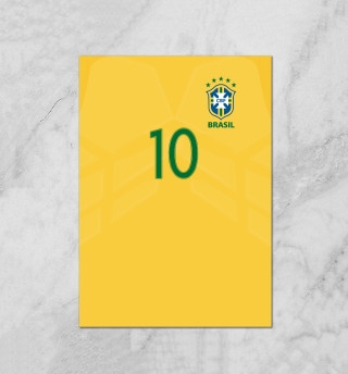 Плакат Неймар Форма Сборной Бразилии
