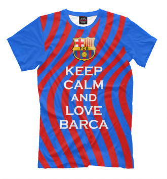 Мужская Футболка Keep Calm and Love Barca