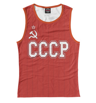Майка для девочек СССР Советский союз в полосу на красном